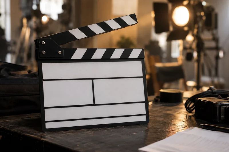 Clap sur une table de tournage
